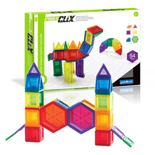 Guidecraft PowerClix&#xAE; Solids Magnetic Building Set
